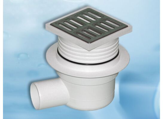 Kratka regulowana Ø50 boczna ruszt metalowy chromowany 10 x 10 cm