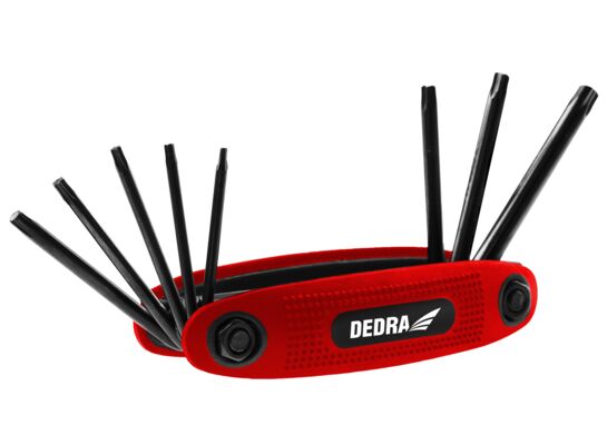 Zestaw kluczy TORX  8szt T9-T40 CRV czernione DEDRA