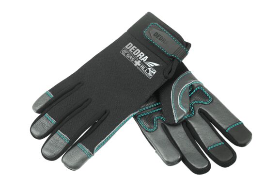 Rękawice robocze ze skóry koziej SAS+ALL wypełnienie z pianką Eva rozmiar 10 DEDRA