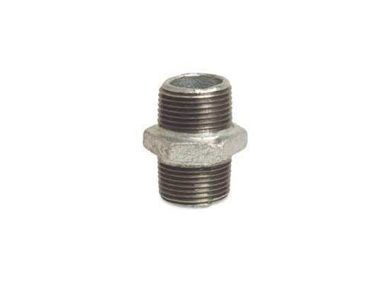 Złączka żeliwna ocynkowana wkrętna równoprzelotowa - nypel 1/2" STRONG