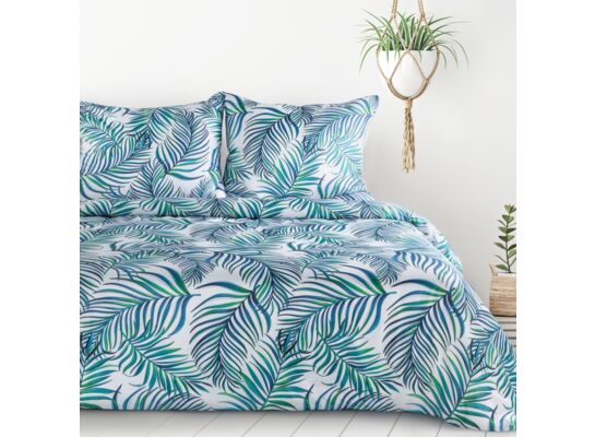 Komplet pościeli PALMS 140 x 200 cm, 70 x 80 cm/x 1 biało-zielony