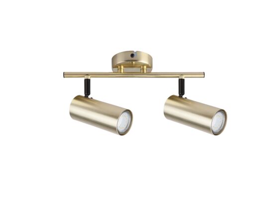 Lampa sufitowa COLLY mosiądz 2 x 15 W GU10 klosz mosiądz