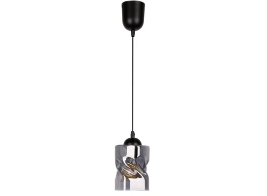 Lampa wisząca FELIS czarny 1 x 60 W E27 klosz dymiony