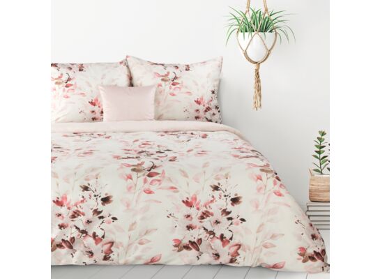 Komplet pościeli POWDERY 160 x 200 cm, 70 x 80 cm/x 2 biało-różowy