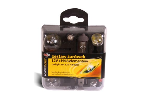 Żarówka 12 V H4 zestaw: 8 elementów Moje Auto VIRAGE