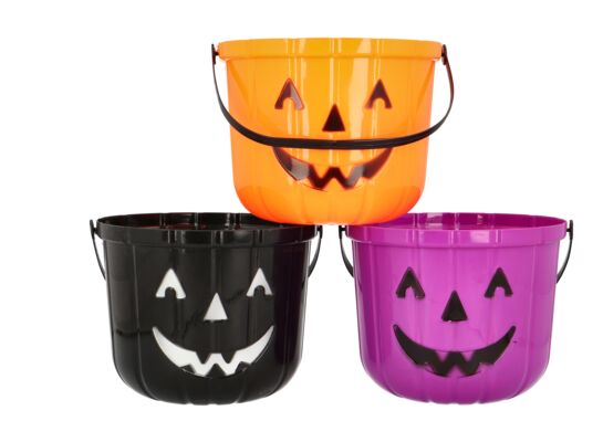 Plastikowe wiaderko dynia 15 cm