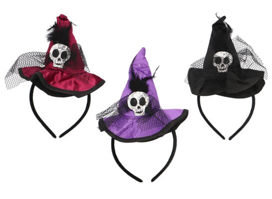 Opaska Halloween kapelusz czarownicy 28 cm