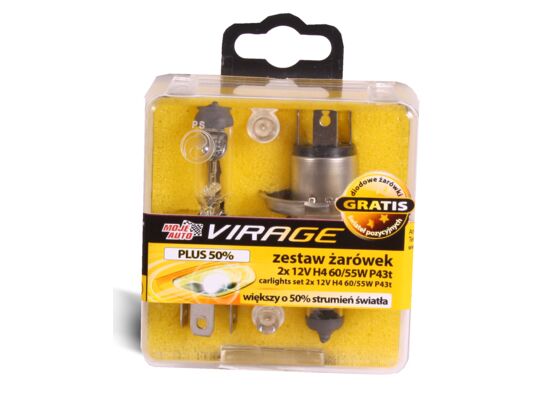 Żarówka Plus 50 % 12 V 55 W H460, zestaw: 2 sztuki z gratisem Moje Auto VIRAGE