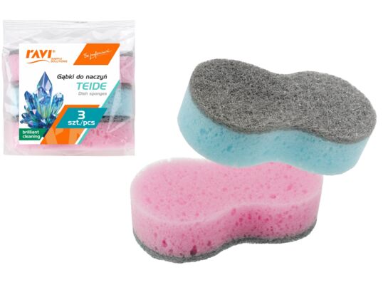 Gąbki do naczyń Teide 3 sztuki