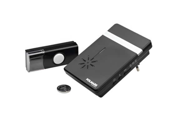 Dzwonek bezprzewodowy, AC 300 m 36 melodii, kolor czarny