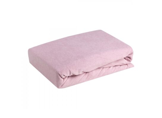 Prześcieradło frotte 220 x 200+20 cm pudrowy róż