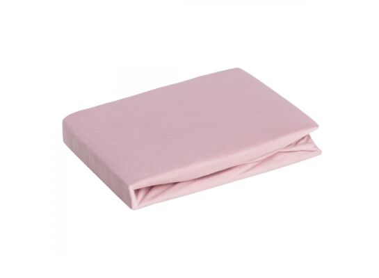 Prześcieradło jersey z gumką 140 x 200+30 cm pudrowy róż