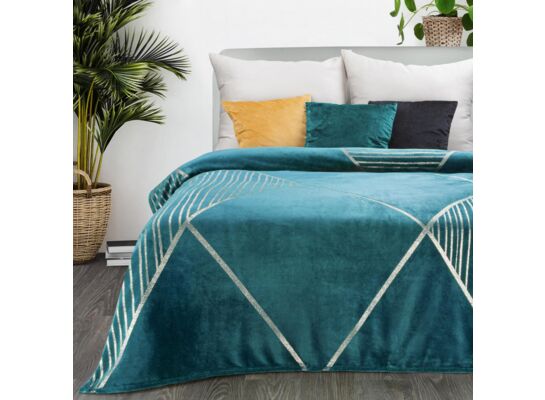 Koc GINKO3 150 x 200 cm turkusowy