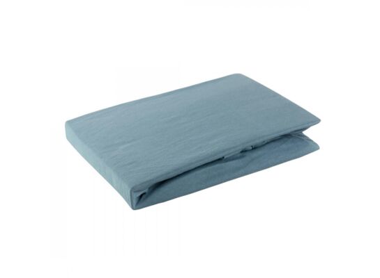 Prześcieradło jersey z gumką 120 x 200+25 cm niebieski