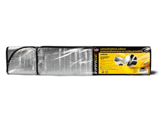 Osłona przeciwsłoneczna samochodowa na szybę przednią srebrna 150 x 70 cm Moje Auto VIRAGE