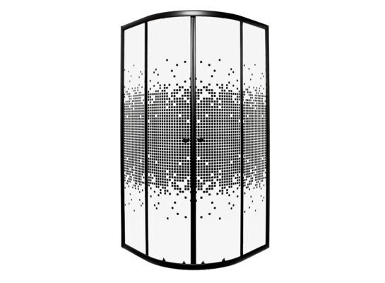 Kabina natryskowa PIXEL 90 BL bez brodzika SOLO czarna Kerra