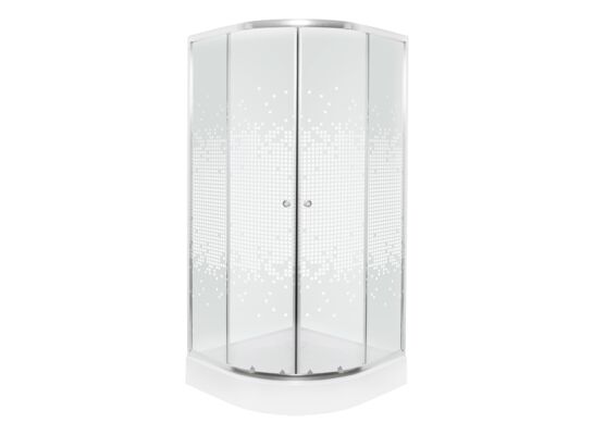 Kabina natryskowa PIXEL 80 WH z brodzikiem standard biały/chrom Kerra