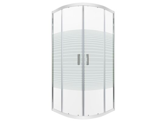Kabina natryskowa Madera Str 80 SOLO półokrągła 79 x 79 x 190 cm bez brodzika profil chrom Kerra