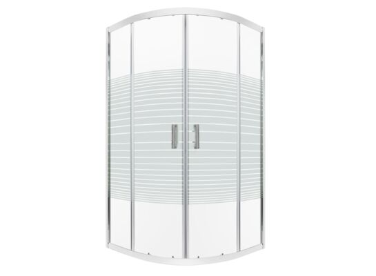 Kabina natryskowa Madera Str 80 GL SOLO półokrągła 79 x 79 x 165 cm bez brodzika profil chrom Kerra