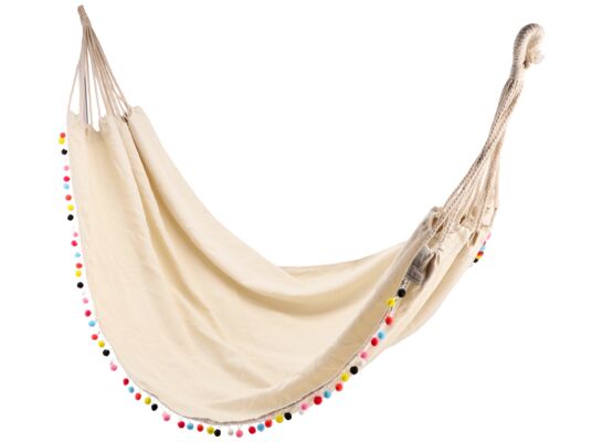 Hamak 200 x 80 cm z pomponami
