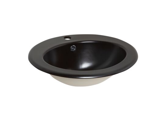 Umywalka KR-132 BLM wpuszczana czarny mat Kerra