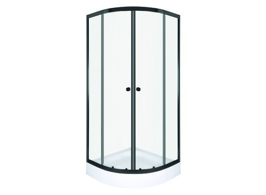 Kabina natryskowa z brodzikiem LEO 80 BL czarna Kerra