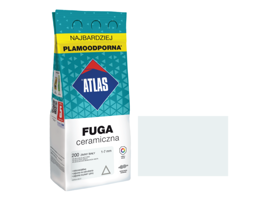 Fuga ceramiczna 200 zimny biały alubag 2 kg ATLAS