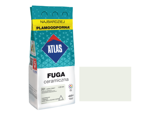 Fuga ceramiczna 201 ciepły biały alubag 2 kg ATLAS