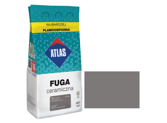 Fuga ceramiczna 136 srebrny alubag 5 kg ATLAS