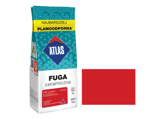 Fuga ceramiczna 216 czerwony alubag 2 kg ATLAS