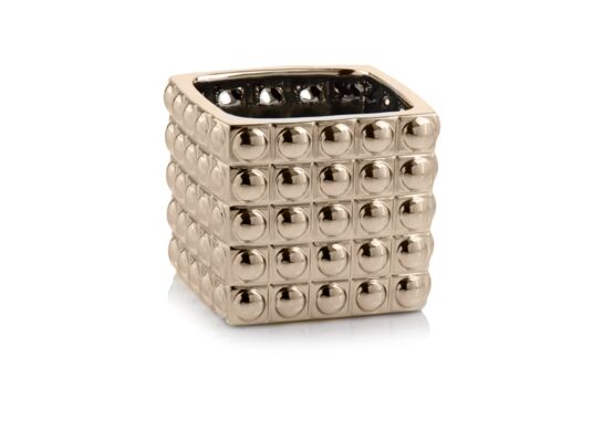 Wazon kwardratowy 15 cm złoty