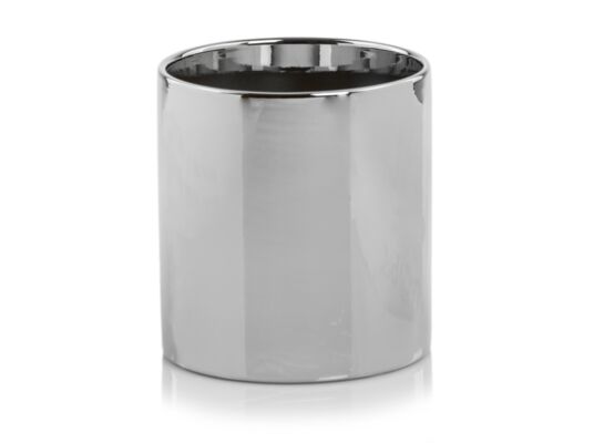 Wazon walec 23 cm srebrny