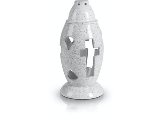 Lampion stożek 22 cm biały