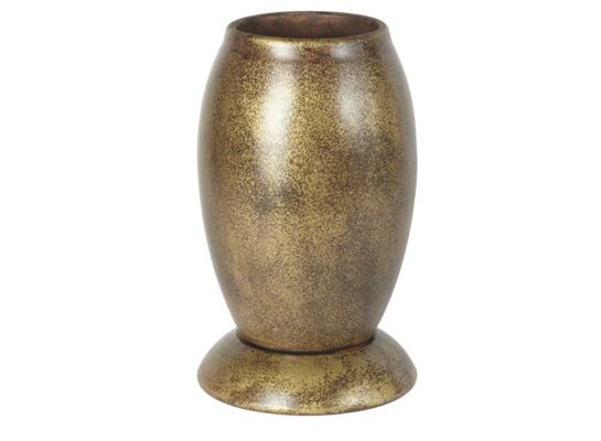 Wazon stożek 22 cm złoty