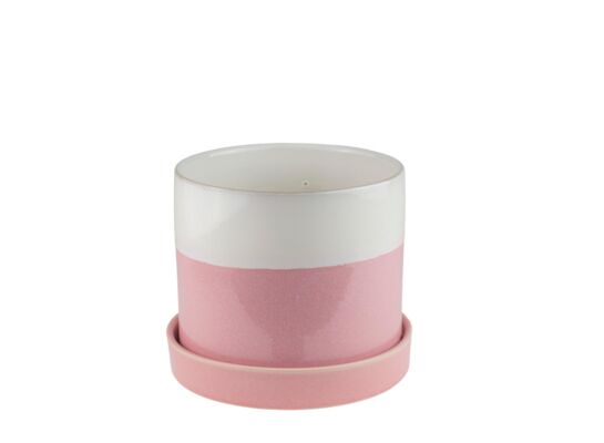 Osłonka ceramiczna INGER z podstawką różowa S