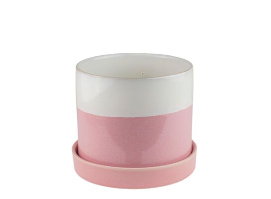Osłonka ceramiczna INGER z podstawką różowa M