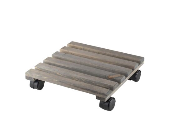 Podstawka na kwiaty kwadratowa 28,5 cm szara