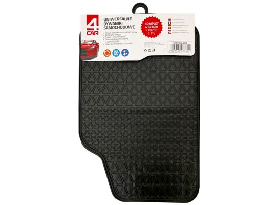Komplet dywaników gumowe classic przód + tył czarny4CAR