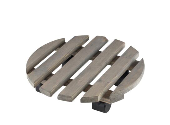 Podstawka na kwiaty okrągła 28,4 cm szara