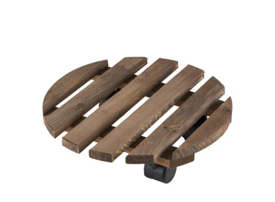 Podstawka na kwiaty okrągła 28,4 cm brązowa