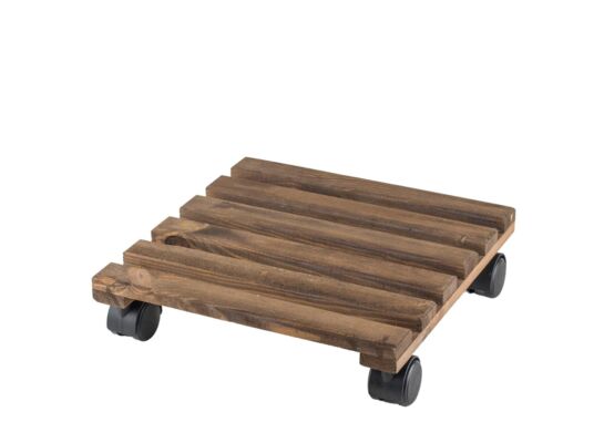 Podstawka na kwiaty kwadratowa 28,5 cm brązowa