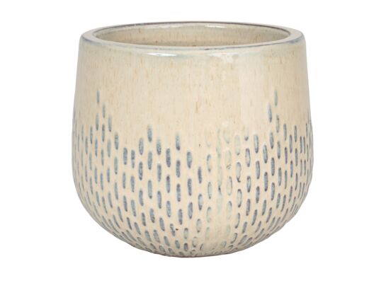 Donica 4350 szkliwo 37 x 31 cm mrozoodporna krem 003