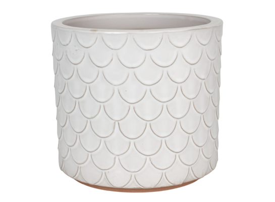 Donica 4397 szkliwo CYLINDER mrozoodporna 22 x 20 cm krem 044