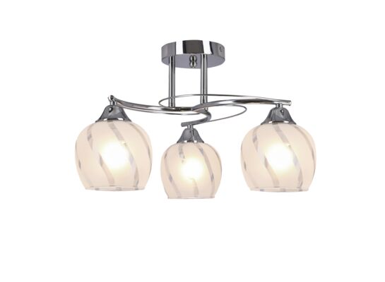 Lampa sufitowa PREGO chrom 3 x 40 W E27 klosz bezbarwny