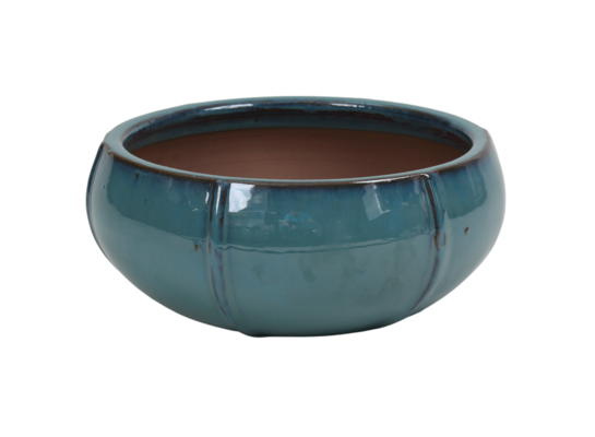 Donica 4405 szkliwo 33,5 x 14 cm mrozoodporna ELIPSA morski błękit 021