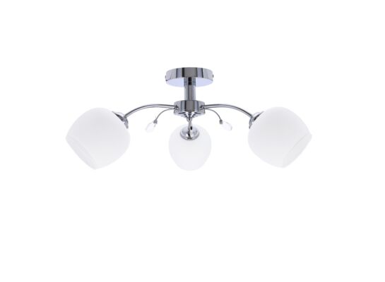 Lampa sufitowa ESTAR chrom 3 x 40 W E27 klosz biały