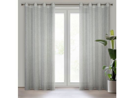 Zasłona gotowa na przelotkach KENDAL 250 x 140 cm srebrny