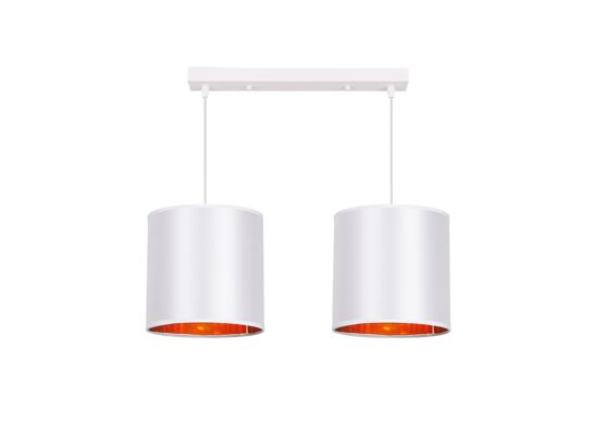 Lampa wisząca ATLANTA biały 2 x 40 W E27 abażur biały