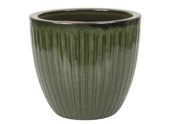 Donica 4377 szkliwo mrozoodporna 36 x 32,5 cm zieleń 013