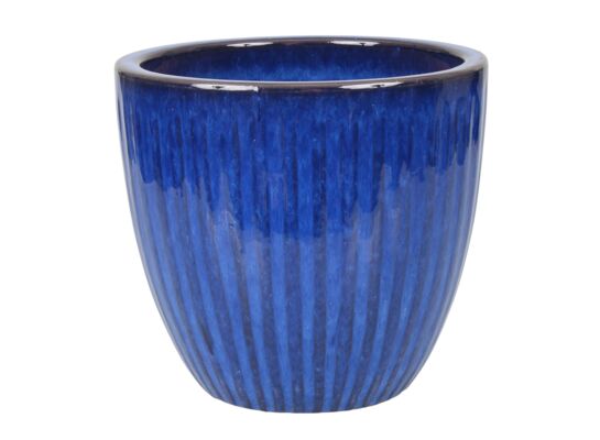 Donica 4377 szkliwo mrozoodporna 36 x 32,5 cm  niebieski 007